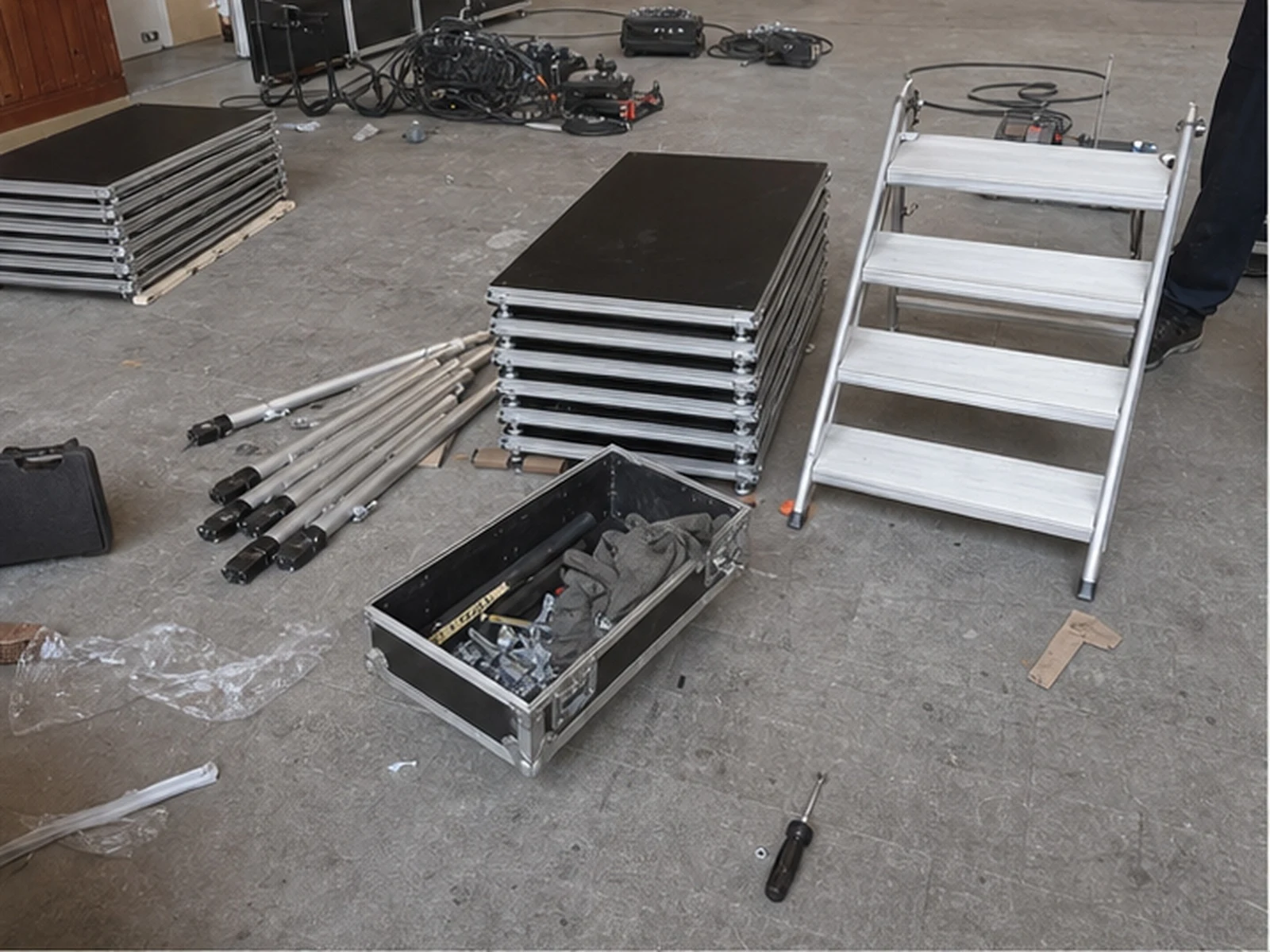 Vista 47 de Set Escenario 10x5 Metros con Escalera Optux