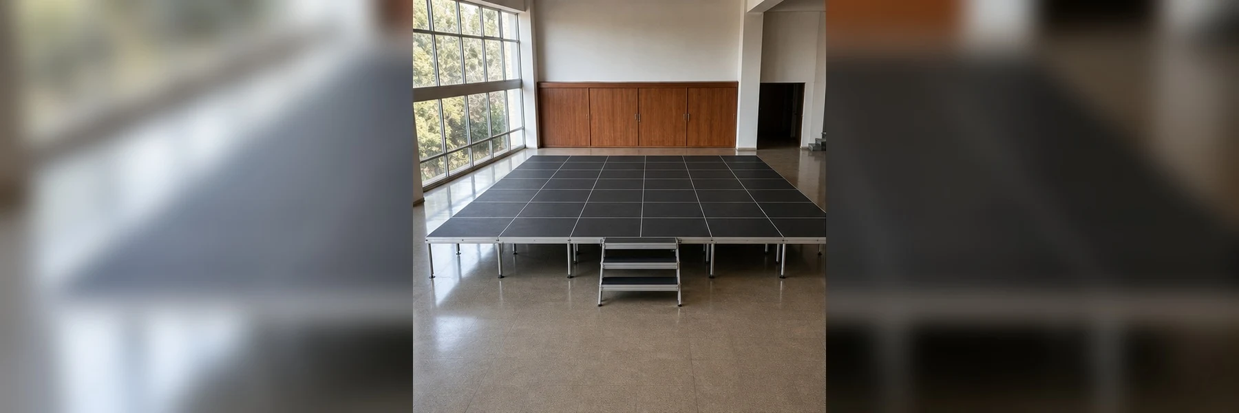 Vista 3 de Set Escenario 12x7 Metros con Escalera Optux