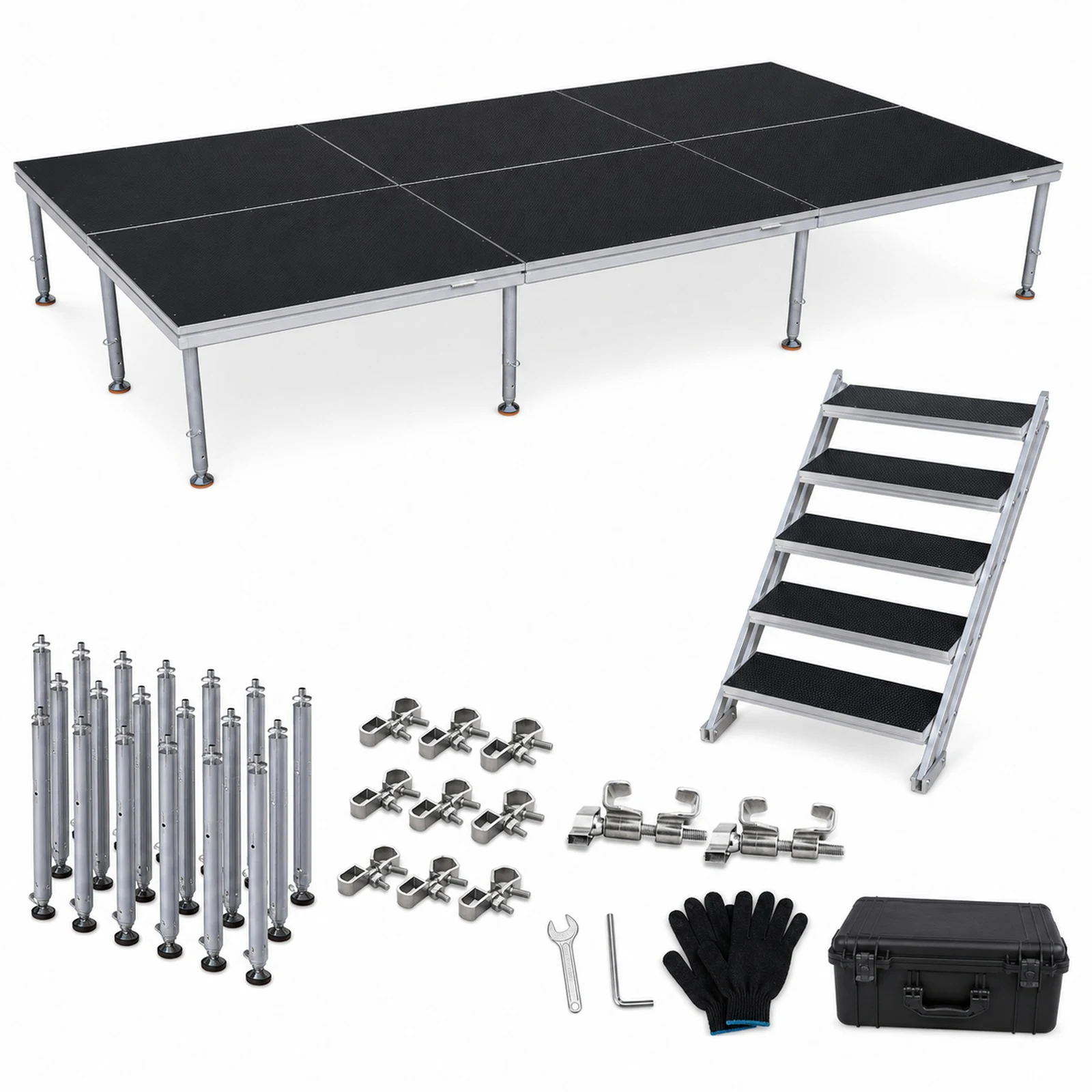 Vista 3 de Set Escenario 4x3 Metros con Escalera Optux