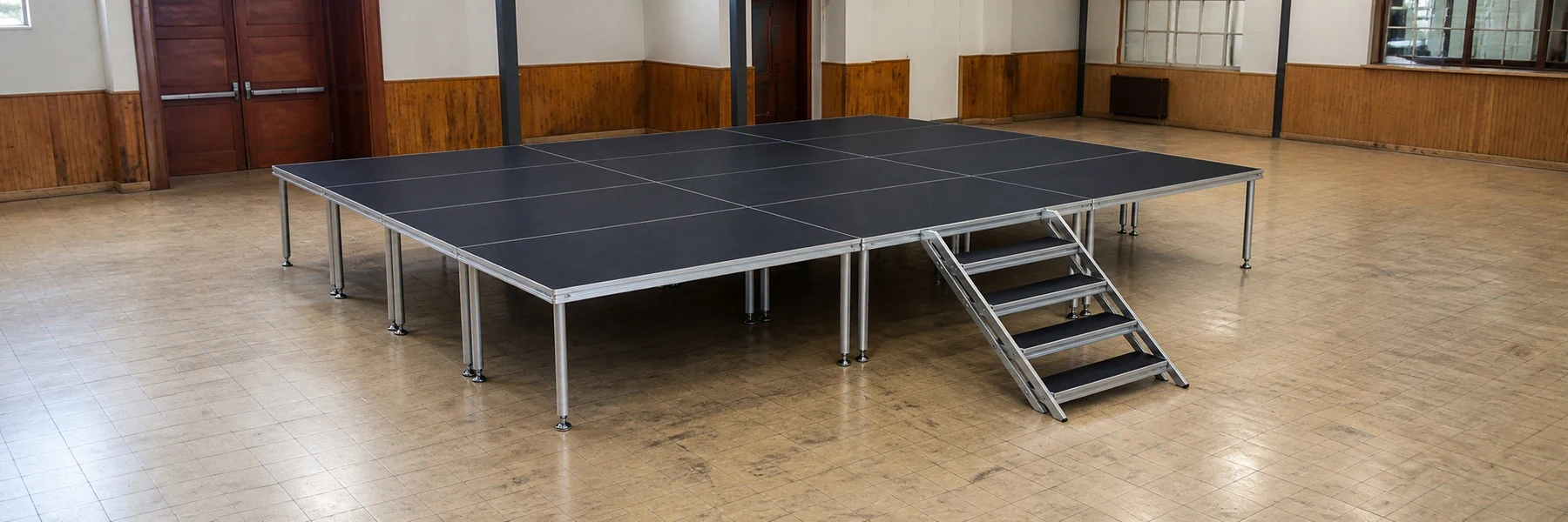 Set Escenario 6x4 Metros con Escalera Optux
